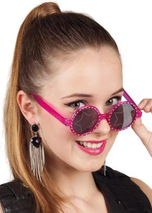 Boland Kostüm Brille Pink Star