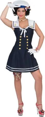 Funny Fashion Kostüm Matrosenkostüm Karneval Maat Marine Damen Seefahrt Party Outfit