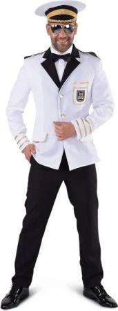 magicbyfreddy Kostüm Marine Offizier Kapitänskostüm Karneval Seefahrer Outfit Herren Kostüm