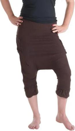 Vishes Haremshose 3/4 Haremshose Sommerhose Ethno Goa Hose Pluderhose, Pumphose
