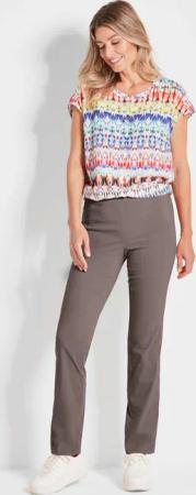 Pflegeleichte Bengalinhose CARLA - taupe - Gr. 44 von Goldner Fashion