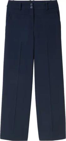TOM TAILOR Damen Lea Wide Leg Hose, blau, Uni, Gr. 34/30