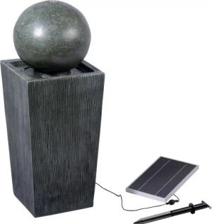 dobar Gartenbrunnen Gartenbrunnen „Apollon“ mit Solar-Panel Wasserspiel Brunnen