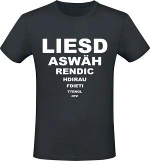 Sprüche T-Shirt - LIESDAS - M bis 3XL - für Männer - Größe XXL - schwarz