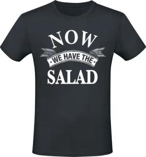 Sprüche T-Shirt - Now - we have the - salad - M bis 3XL - für Männer - Größe L - schwarz