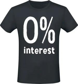 Sprüche T-Shirt - 0% Interest - M bis 3XL - für Männer - Größe 3XL - schwarz