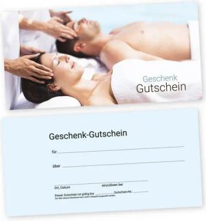 cosmeticPlus Geschenkkarte 50 Gutscheinkarten für Massage, Spa & Wellness zum Verkaufen