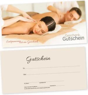 cosmeticPlus Geschenkkarte 50 Gutscheinkarten für Massage, Spa & Wellness zum Verkaufen