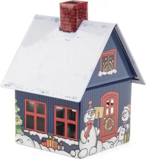 Dregeno Erzgebirge Räucherofen Räucherhaus Metall "Weihnachtsabend" BxHxT 7,5x9x7,5cm NEU