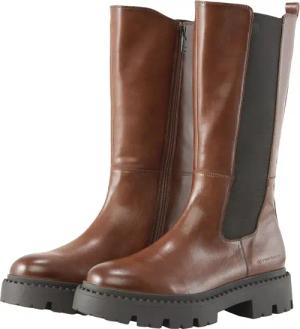 TOM TAILOR Damen Gefütterte Stiefel, braun, Uni, Gr. 36