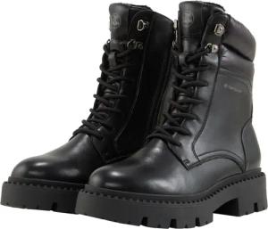 TOM TAILOR Damen Gefütterte Stiefeletten, schwarz, Uni, Gr. 36