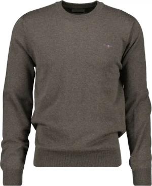 Gant Rundhalspullover "CTN/WO C-NECK", mit Logostickerei