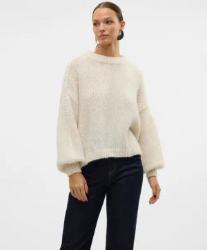Vero Moda Rundhalspullover "VMFENG LS O-NECK PULLOVER GA BOO"