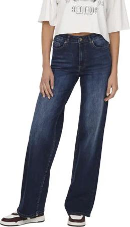 Only Damen Jeans ONLMADISON BLUSH HW WIDE REA081 Wide Fit - Blau - Dark Blue Denim