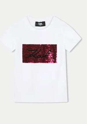 Karl Lagerfeld Kids T-Shirt Z30210 S Weiß Regular Fit