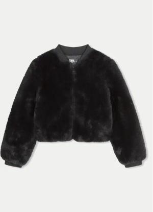Karl Lagerfeld Kids Pelzmantel Z30231 S Schwarz Regular Fit