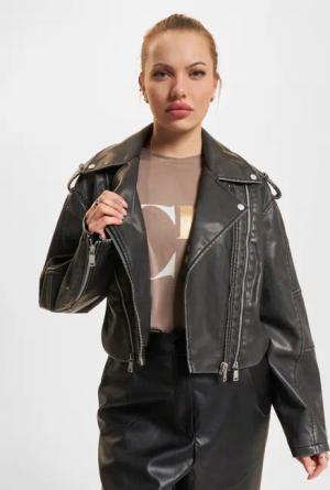 Only Casey Faux Leather Washed Lederjacke