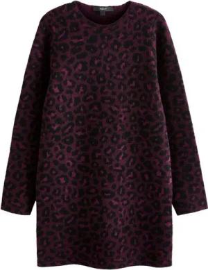 Next Strickkleid Langarm-Strickkleid Etuikleid mit Leopardenmuster (1-tlg)