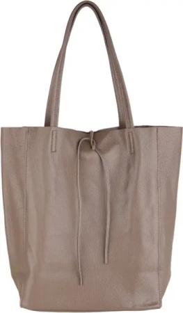 MIRROSI Shopper aus Echtleder, Made in Italy, Henkeltasche Tasche (Einkaufstasche in vielen trendigen Farben), Tragetasche (38x38x16cm) mit Stauraum A4 Ordner