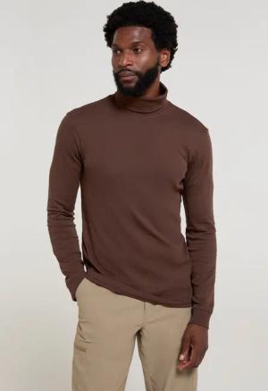 Meribel Baumwoll-Herren-Baselayer - Braun