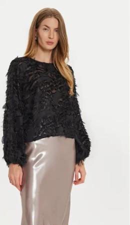 Gina Tricot Bluse 23424 Schwarz Regular Fit