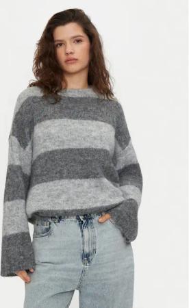 Noisy May Pullover Sutton 27031244 Grau Loose Fit