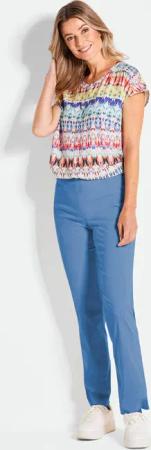 Pflegeleichte Bengalinhose CARLA - blau - Gr. 50 von Goldner Fashion
