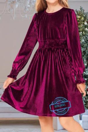 Berlinsel Abendkleid Weihnachtskleid Festtagskleid Mädchen Abendkleid für Weihnachtsfeier, Weihnachtsfoto oder als Weihnachtsgeschenk