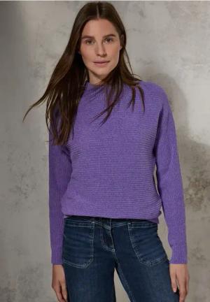 Cecil Damen Chenille Dolman Pullover in Lila, Gr: XXL