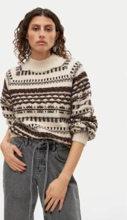 Vero Moda Rollkragenpullover Henya 10315561 Beige Regular Fit