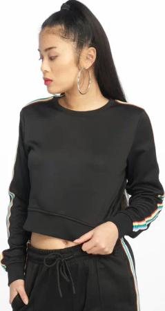 Urban Classics Ladies Multicolor Taped Sleeve Crewneck