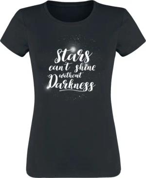 Sprüche T-Shirt - Stars can't shine without Darkness - S bis XXL - für Damen - Größe M - schwarz