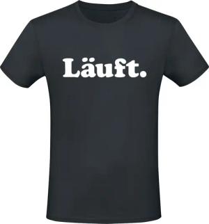 Sprüche T-Shirt - Läuft. - M bis 3XL - für Männer - Größe 3XL - schwarz