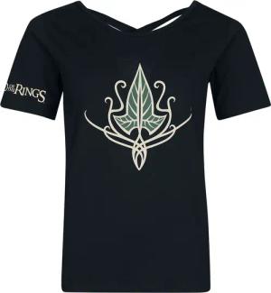 Der Herr der Ringe T-Shirt - Elbenblatt - S bis XXL - für Damen - Größe XL - schwarz  - EMP exklusives Merchandise!