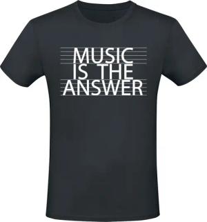 Sprüche T-Shirt - Music Is The Answer - M bis 3XL - für Männer - Größe XXL - schwarz