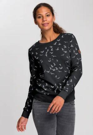 KangaROOS Sweatshirt, Langarm, figurumspielender Schnitt, bedruckt, Rundhalsausschnitt