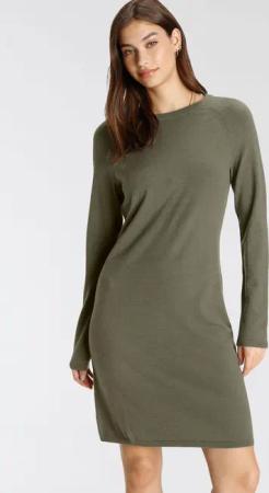 Tamaris Strickkleid, kurzes Kleid, figurumspielend, aus Viskosemischung