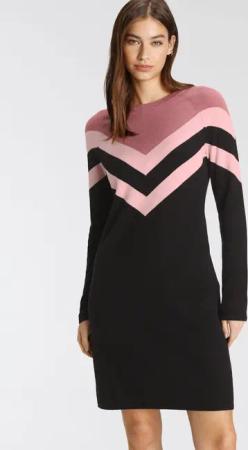 Tamaris Strickkleid, legerer Look, aus Viskosemischung, lange Raglanärmel