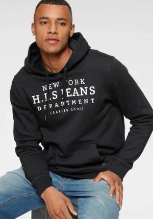 H.I.S Kapuzensweatshirt, mit Print und Badge, Kapuze, für sportliche Outfits