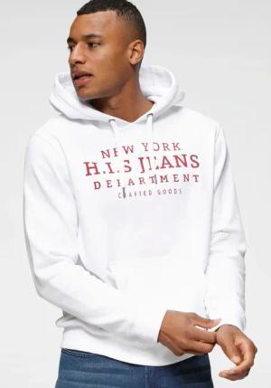 H.I.S Kapuzensweatshirt, mit Print und Badge, Kapuze, für sportliche Outfits