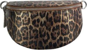Einkaufszauber Gürteltasche Echt Leder Gürteltasche Leopard, Echt Leder