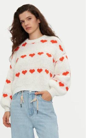 Pieces Pullover Nove 17152014 Écru Regular Fit