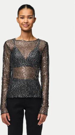 Pieces Bluse Rissi 17153282 Silberfarben Regular Fit