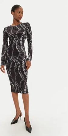 Versace Jeans Couture Kleid für den Alltag 77HAO9B0 Schwarz Slim Fit