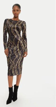 Versace Jeans Couture Kleid für den Alltag 77HAO9B0 Schwarz Slim Fit