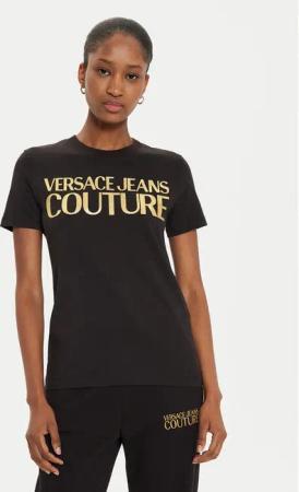 Versace Jeans Couture T-Shirt 77HAHT01 Schwarz Regular Fit