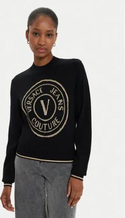Versace Jeans Couture Pullover 77HAFM21 Schwarz Regular Fit