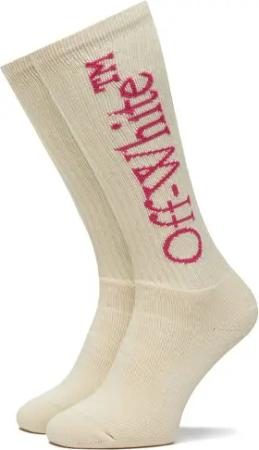 Off-White Hohe Herrensocken OWRA003S23KNI0010432 Écru
