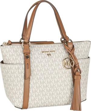 Michael Kors Sullivan Small Conv TZ Tote MK Signature in Beige (6.6 Liter), Handtasche