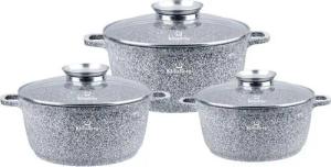 KlönBerg Topf-Set Set mit großen Steintöpfen in 3 verschiedenen Größen, Aluminiumguss, Aluminium, Keramik, Edelstahl (Es handelt sich um sehr große Töpfe, die für Familienveranstaltungen geeignet sind., 6-tlg., Es ist eine perfekte Geschenkidee für jeden